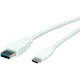 VALUE 11.99.9010 :: USB Type-C кабел, USB-C М - USB-А М, 5 Gbit/s, бял, 0.5 м