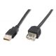 ASSMANN AK-300200-018-S :: USB 2.0 удължителен кабел, Type A-A, M/F, 1.8 м, черен