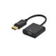 EDNET 84506 :: Конвертиращ кабел DisplayPort към VGA, DP - HD15, M/F, 0.15 м, DP 1.2