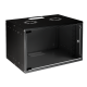 MIRSAN MR.SOH07U30MN.01 :: Wall Type SOHO Cabinet - 535 x 300 x 350 mm / 7U, Black