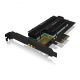 ICYBOX IB-PCI215M2-HSL :: Aдаптер 2 x M.2 към PCIe, SSD до 110mm