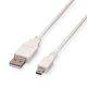 VALUE 11.99.8730 :: USB 2.0 кабел, A - 5-Pin Mini, M/M, бял цвят, 3.0 м