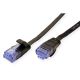 VALUE 21.99.0820 :: UTP Patch Cord, Cat.6A (Class EA), black, 0.5 m, extra-flat