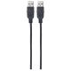 MANHATTAN 353915 :: Кабел USB 2.0 Type-A/M към USB Type-A/M 3m, black/