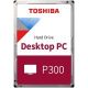 HDD Desktop TOSHIBA 2TB P300 SMR (3.5", 256MB, 7200RPM, NCQ, AF, SATA 6Gbps)