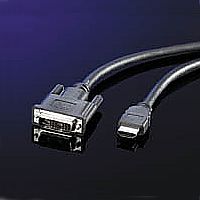 ROLINE 11.04.5552 :: DVI към HDMI кабел, DVI M - HDMI M, 5.0 м