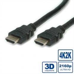 VALUE 11.99.5681 :: HDMI Ultra HD Cable + Ethernet, M/M, black, 2.0 m