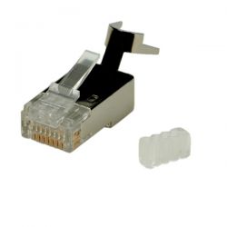 ROLINE 21.17.3063 :: Cat.6 Modular Plug, STP, with Insert, for Solid Wire, 10 pcs.