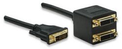 MANHATTAN 308199 :: Видео сплитер кабел DVI-IM/DVI Fx2, 0.3 м