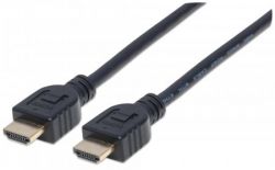 MANHATTAN 353946 :: In-wall CL3 High Speed HDMI Cable with Ethernet, HEC, ARC, 3D, 4K, M/M, Shielded, Black, 3.0 m