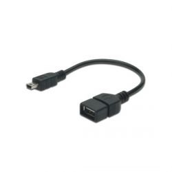 ASSMANN AK-300310-002-S :: USB кабел, OTG, mini B/M - A/F