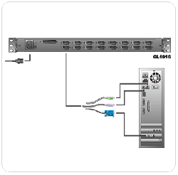 Консоль управления для kvm переключателей kvm w lcd 8port cl1008m ata rg aten