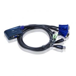 ATEN CS62U :: KVM превключвател, 2х 1, автом., USB, Audio