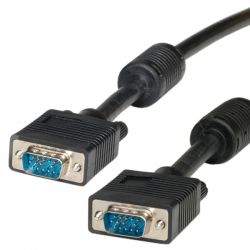 ROLINE S3615-10 :: Value SVGA Cable + Ferrite, HD15 M - HD15 M, black, 2.0 m