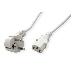 VALUE 19.99.1019 :: Power Cable, straight IEC Conncector, white, 1.8 m