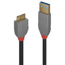 LINDY LNY-36767 :: 2m USB 3.0 Type A to Micro-B Cable, Anthra Line