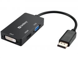 Sandberg SNB-509-11:: Комбиниран адаптер DisplayPort към HDMI+DVI+VGA