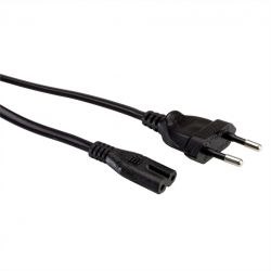 VALUE 19.99.2089 :: Euro Power Cable, 2-pin, black, 1 m