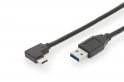 ASSMANN AK-300147-010-S :: DIGITUS USB 3.1 Type-C cable, Gen2, Type-C 90° to A, 1m