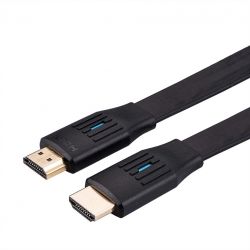 Value 11.99.5907 Cable HDMI 8K (7680x4320) UltraHD, Flat, M/M, black, 2 m