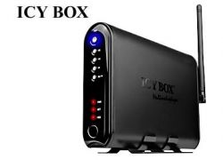 ICYBOX IB-MP308HW-B :: 3.5” HDD and Network Multimedia Player, LAN & WLAN, USB 2.0