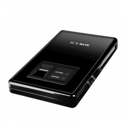 ICYBOX IB-225StU-FP :: Външна кутия за 2.5" SATA HDD, USB 2.0 интерфейс, достъп с пръстов отпечатък