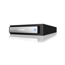 ICYBOX IB-290StUSD-B :: External aluminium enclosure for 2.5'' SATA HDDs with 3.5'' docking station, USB & eSATA