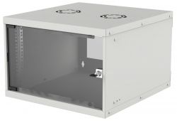 INTELLINET 714792 :: 19" Basic Wallmount Cabinet 6U, 560 mm Deep, IP20-Rated Housing, Flatpacked, Gray