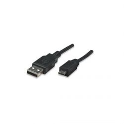 MANHATTAN 307178 :: Hi-Speed USB Device Cable, A Male / Micro-B Male, 1.8 m (6 ft.), Black