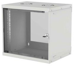 INTELLINET 714167 :: 19" Basic Wallmount Cabinet 9U, 400 mm Deep, IP20-Rated Housing, Flatpacked, Gray