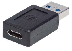 MANHATTAN 354714 :: USB 3.2 Gen 2, Type-A Male to Type-C Female, 10 Gbps, Black