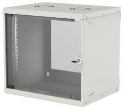 INTELLINET 714815 :: 19" Basic Wallmount Cabinet 9U, 560 mm Deep, IP20-Rated Housing, Flatpacked, Gray