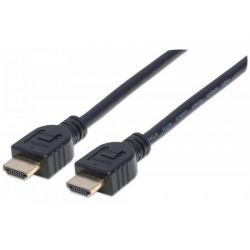 MANHATTAN 353922 :: In-wall CL3 High Speed HDMI Cable with Ethernet, HEC, ARC, 3D, 4K, M/M, Shielded, Black, 1.0 m