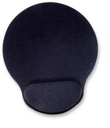 MANHATTAN 434362 :: Wrist-Rest Mouse Pad, Black, Gel-like Foam