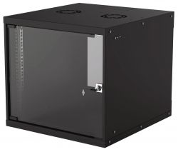 INTELLINET 714808 :: 19" Basic Wallmount Cabinet 9U, 560 mm Deep, IP20-Rated Housing, Flatpacked, Black