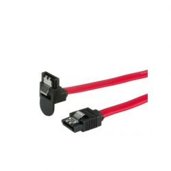 ROLINE 11.03.1565 :: ROLINE Internal SATA 6.0 Gbit/s Cable, angled, with latch 1.0 m