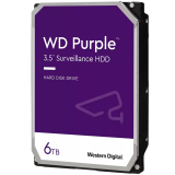 HDD Video Surveillance WD Purple 6TB CMR, 3.5'', 256MB, SATA 6Gbps, TBW: 180