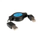 VALUE 11.99.8812 :: USB кабел с ролка за автом. навиване, 1.2 м