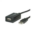 VALUE 12.99.1110 :: USB 2.0 удължителен кабел, с усилвател, 12 м