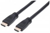 MANHATTAN 353960 :: HDMI кабел с Ethernet за монтаж в стена, CL3, HEC, ARC, 3D, 4K, M/M, Shielded, Черен, 8.0 m