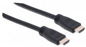 MANHATTAN 353977 :: HDMI кабел с Ethernet за монтаж в стена, CL3, HEC, ARC, 3D, 4K, M/M, Shielded, Черен, 10 m