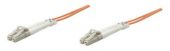 INTELLINET 471237 :: Fiber Optic Patch Cable, Duplex, Multimode, LC/LC, 62.5/125um, 5.0 m, Orange