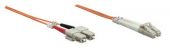 INTELLINET 471299 :: Fiber Optic Patch Cable, Duplex, Multimode, LC/SC, 62.5/125um, 10.0 m, Orange