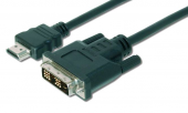 ASSMANN DK-330300-020-S :: HDMI adapter cable, HDMI M - DVI-D M, HD-Ready, Single Link, 2 m