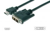 ASSMANN DK-330300-030-S :: HDMI adapter cable, type A-DVI(18+1), M/M, 3.0m, Full HD, UL, bl