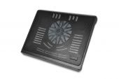 EDNET 64029 :: Поставка за лаптоп, 17.3“, 140 мм вентилатор, регулируема височина, синя подсветка, черна
