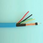 ELAN 082071 :: Комбиниран кабел, RG59 + 2x 0.75 + 2x 0.22, Ø 10.40 мм, 100 м, син