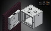 MIRSAN MR.EKG09U.01 :: Double-Section модул за мрежов шкаф за стена - 600 x 150 x 512мм / 9U, черен