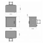 MIRSAN MR.MOB02.03 :: Шкаф за CCTV оборудване, 680 x 710 x 510 мм, D=400 мм, IP65, бял