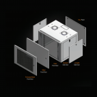 MIRSAN MR.WTC09U45.02 :: Сървърен шкаф за мрежово оборудване - 565x445x450 мм, D=450 мм / 9U, бял, за стена, ComboBox